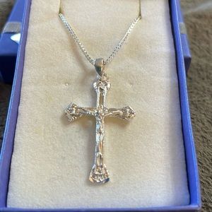 Sterling Silver Cross With Crucifix Retail 112.00 NWT
